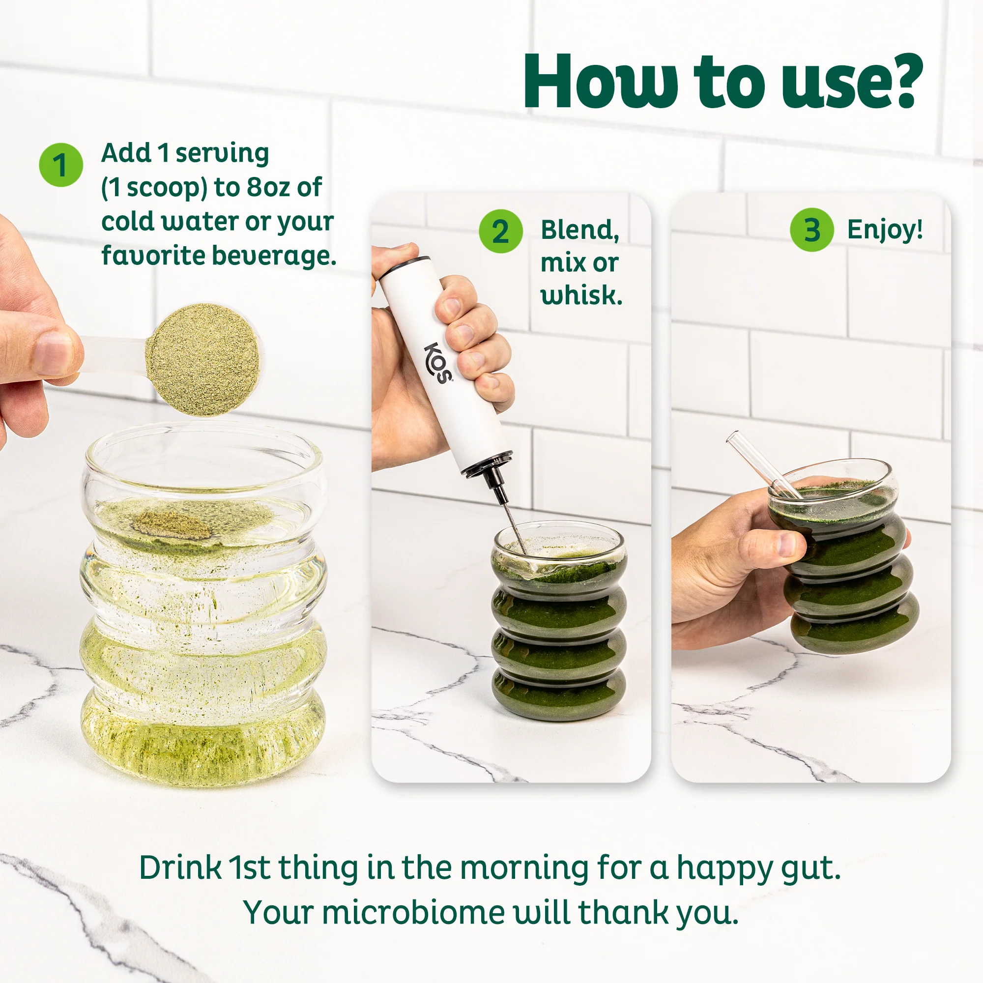 KOS Organic Superfood Greens - Apple Flavor - Image 8