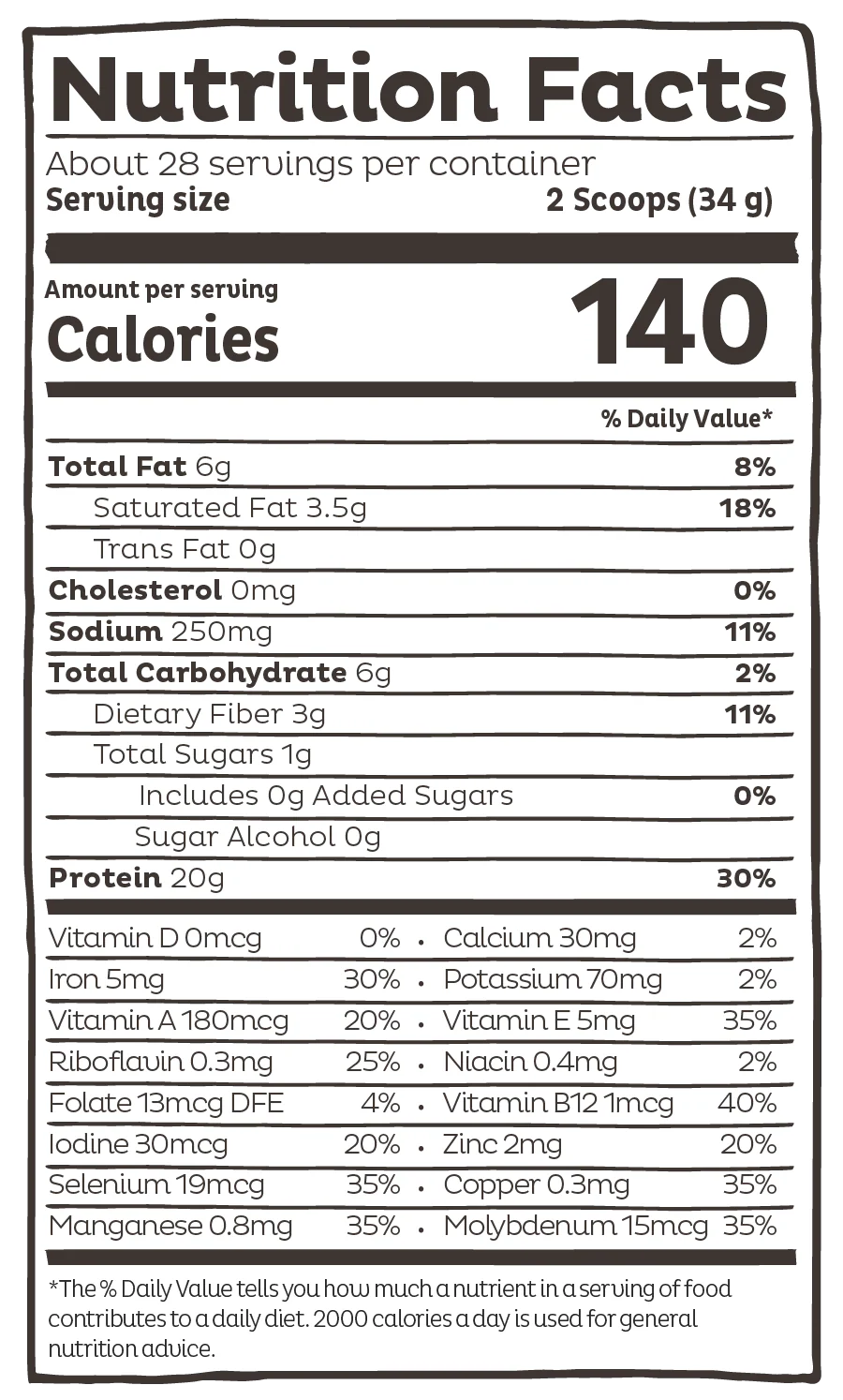 Organic Plant Protein, Unflavored & Unsweetened, 28 Servings - Image 3