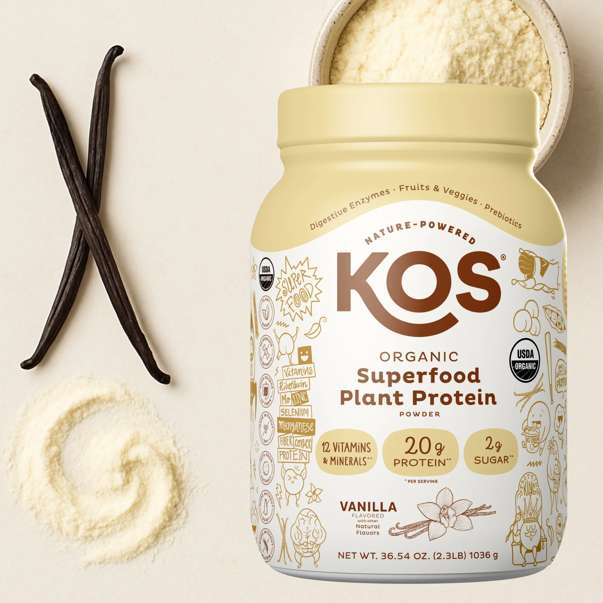 Organic Plant Protein, Vanilla, 28 Servings - Image 3