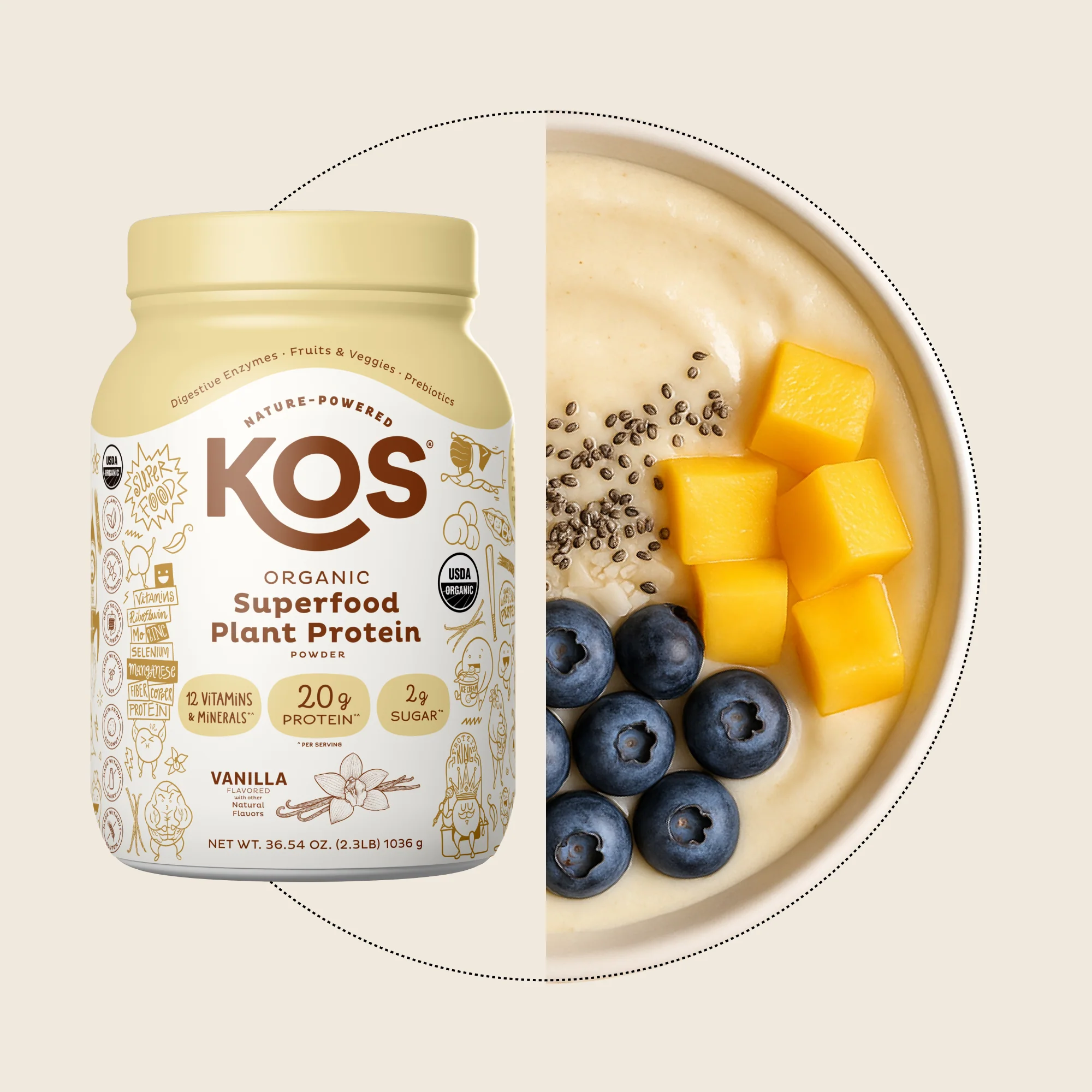 Organic Plant Protein, Vanilla, 28 Servings - Image 4