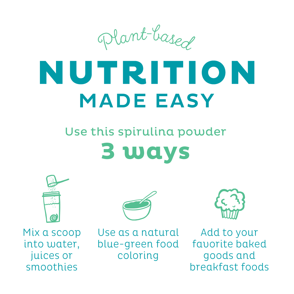 Organic Spirulina Powder, 109 Servings - Image 3