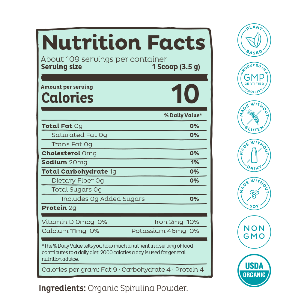 Organic Spirulina Powder, 109 Servings - Image 5