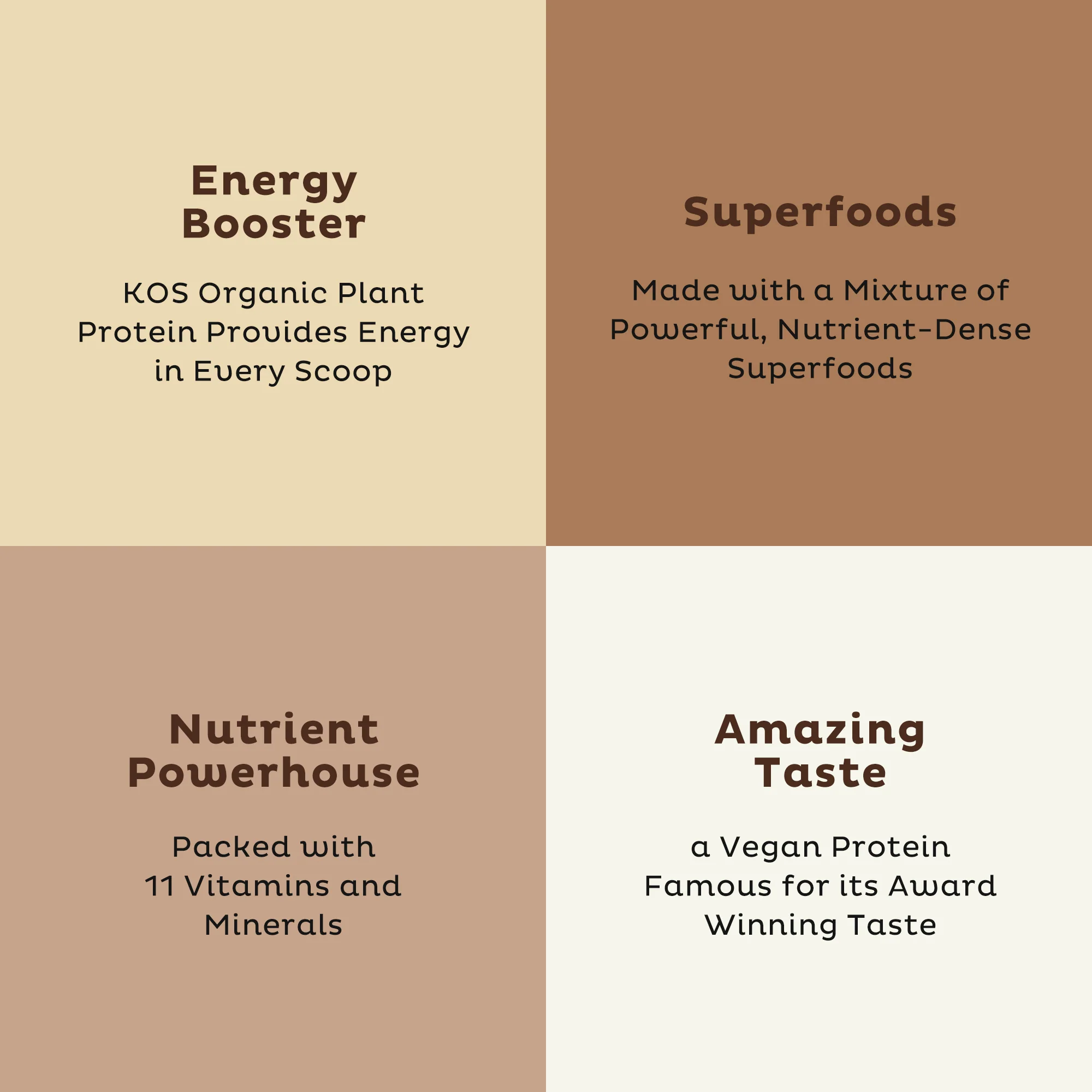 KOS Organic Plant Protein, Chocolate Peanut Butter, 15 Servings - Image 6